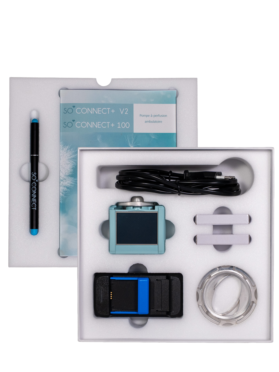 TheBoxSocoPlus100 le coffret de la pompe à perfusion d'immunoglobuline SO-CONNECT+ 100